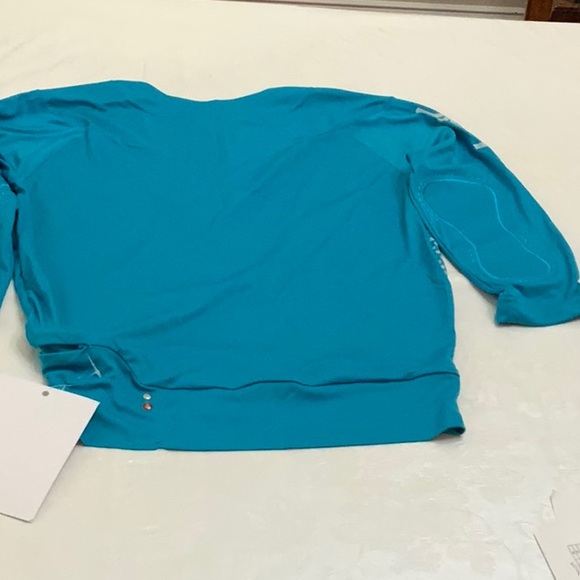 Spyder CYCLING 3/4 SLV TOP - Turq/Grey - Picture 7 of 15